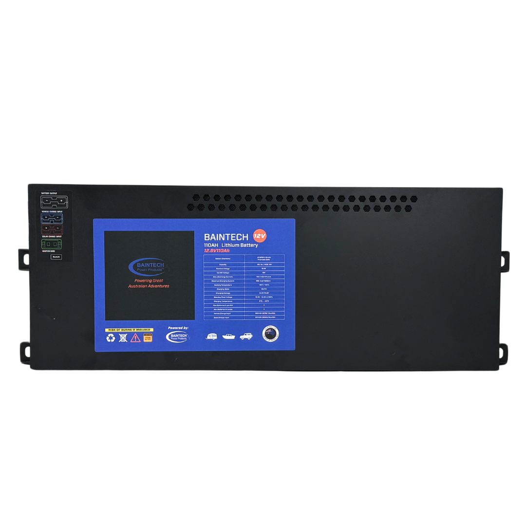 Baintech 110AH Slimline With Built In 40Amp DC-DC / Solar MPPT & Bluetooth - FREE AUS WIDE FREIGHT