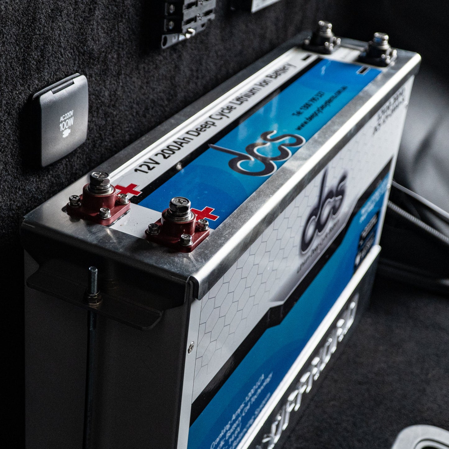 DCS 12V 200AH Slimline Lithium Battery W/Bluetooth