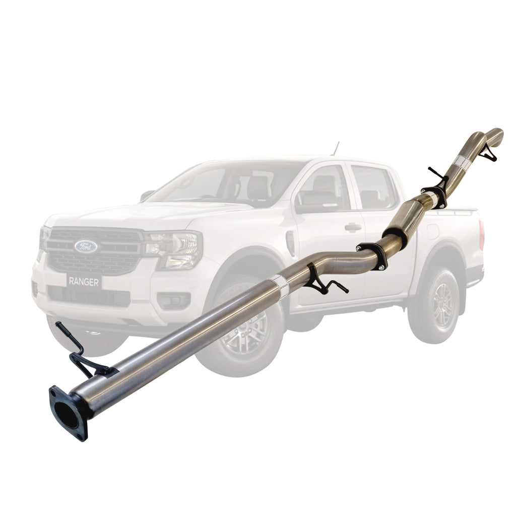 FORD RANGER NEXT GEN 4CYL 2L BI-TURBO 2022 > 3" # DPF # BACK STAINLESS EXHAUST WITH HOTDOG ONLY
