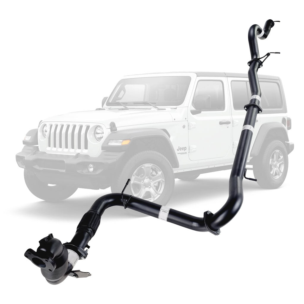 3 Inch Full Exhaust for Jeep JK Wrangler 2.8lt DPF 10 to 15 with Pipe and Cat (4 Door Models)