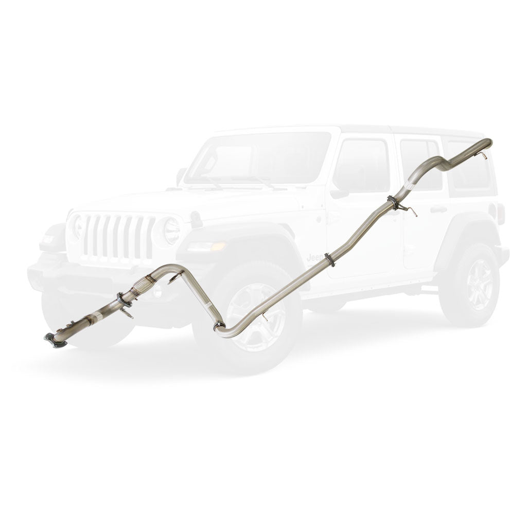 3 Inch Full StainlessExhaust for Jeep JK Wrangler 2.8lt DPF 10 to 15 with Pipe No Cat (4 Door Models)