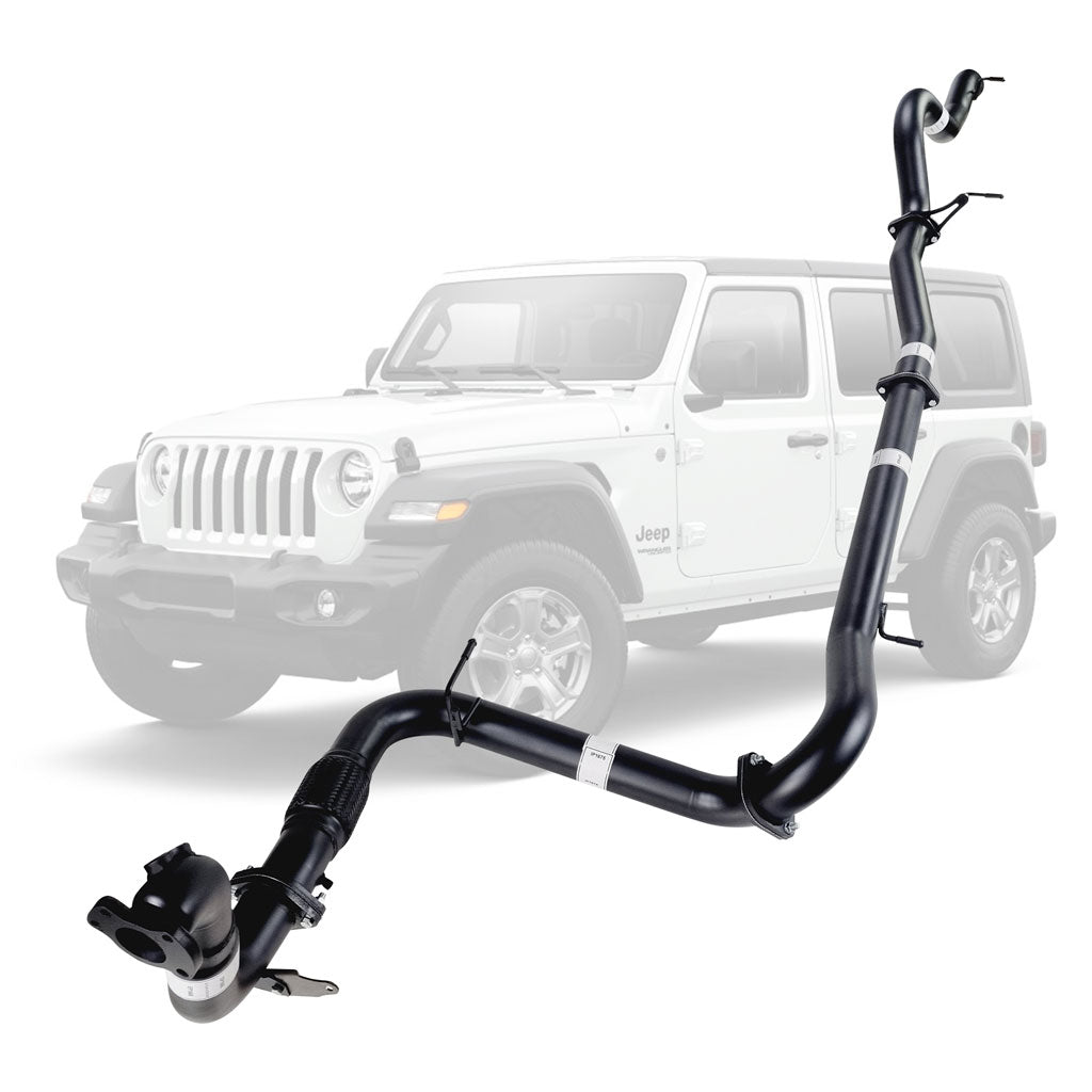 3 Inch Full Exhaust for Jeep JK Wrangler 2.8lt DPF 10 to 15 with Pipe No Cat (4 Door Models)