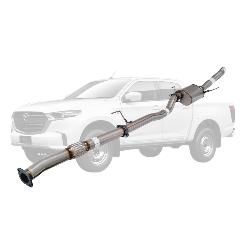 MAZDA BT50 3.0L 4JJ3-TCX 2021 Onwards 3" STAINLESS # DPF # BACK EXHAUST WITH MUFFLER