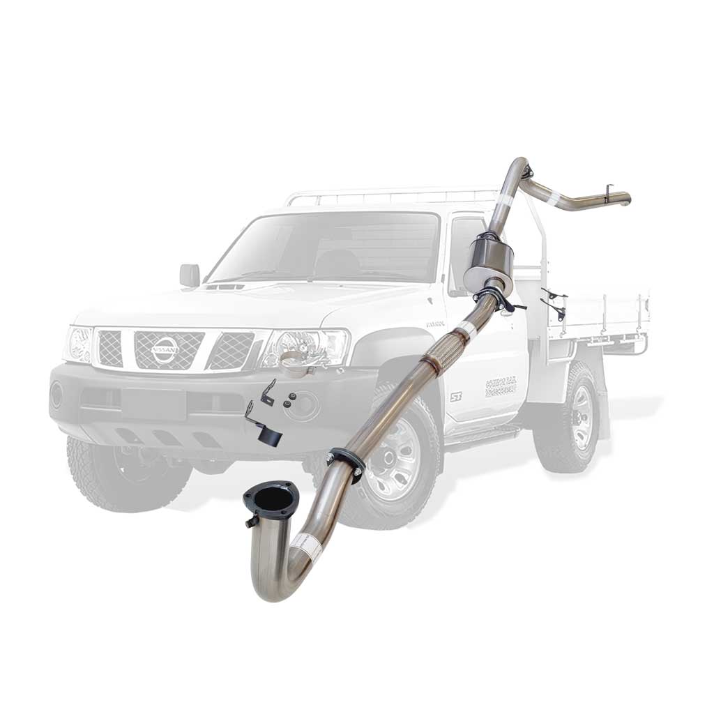 NISSAN PATROL GU 4.2LT UTE LEAF & COIL SUSPENSION 3" STAINLESS EXHAUST WITH MUFFLER ONLY (NO DUMP PIPE inc) use MDP for Dump Pipe