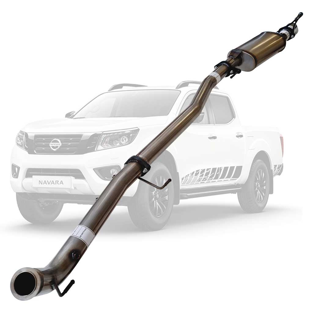 Nissan Navara D23 2.3L YS23DDTT 2015 > 3" Turbo Back DPF Delete Stainless Exhaust With Muffler Only Diff Dumped