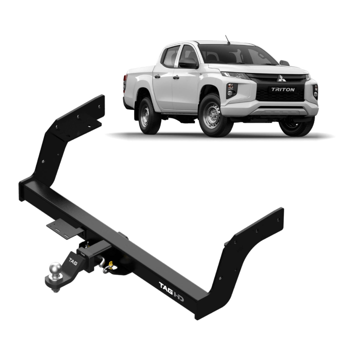 TAG Heavy Duty Towbar for Mitsubishi Triton MQ and MR with Rear Bumper/Step (05/2015 - 2024)