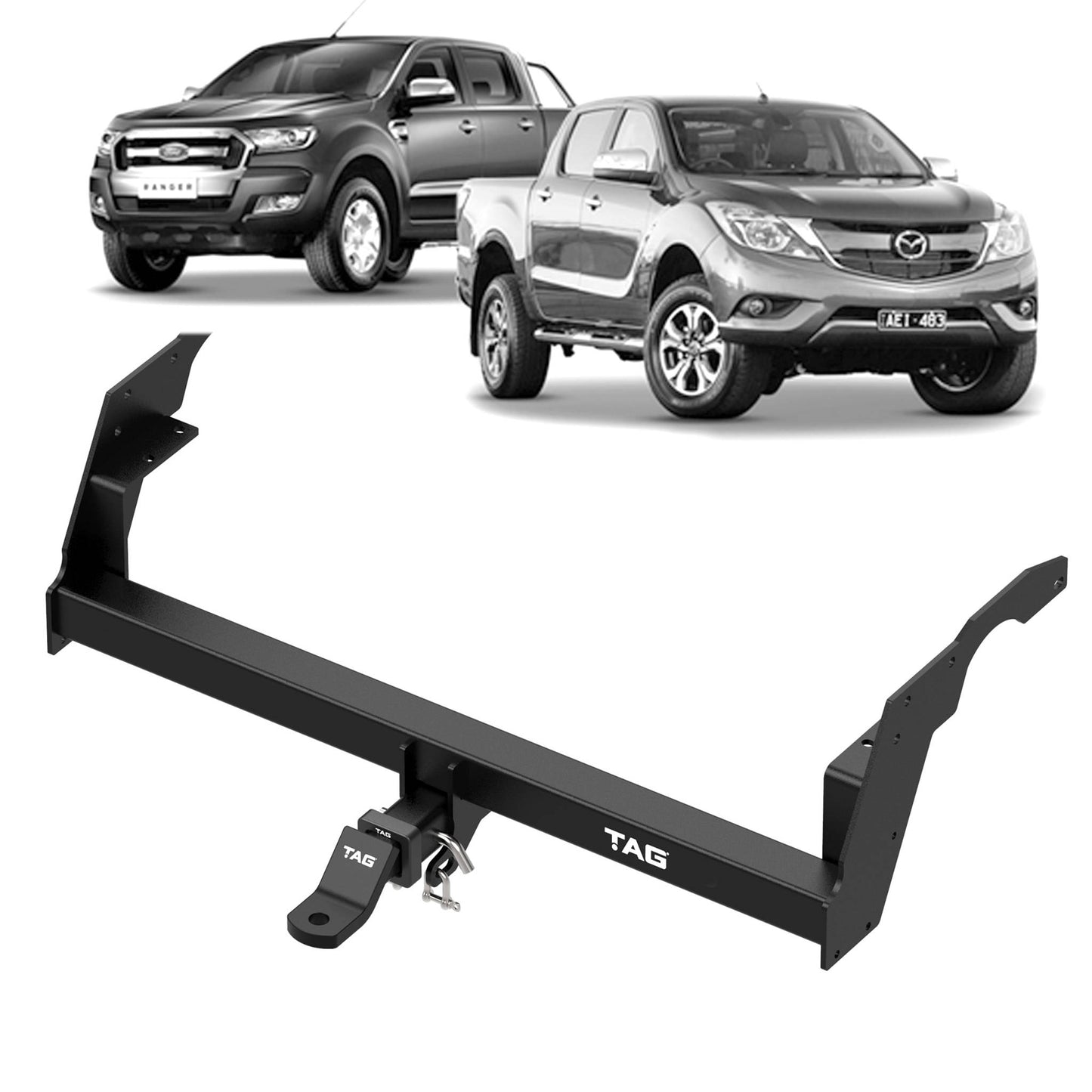TAG Heavy Duty Towbar for Ford Ranger (09/2011 - 05/2022), Mazda BT-50 (11/2011- 10/2020) Styleside Only
