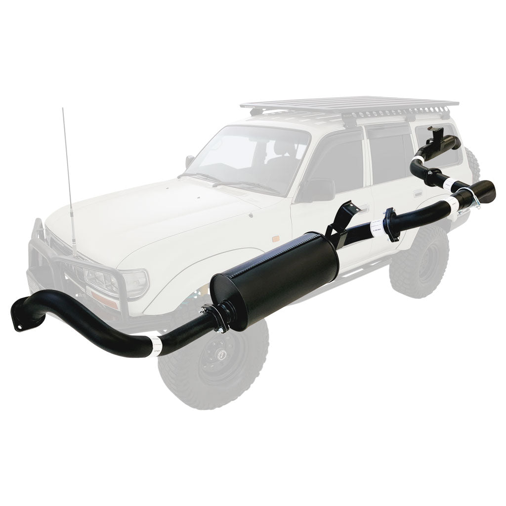 TOYOTA LANDCRUISER 80 SERIES FZJ80R 4.5L PETROL 92 - 98 - 2 1/2" KIT WITH MUFFLER AND HOTDOG