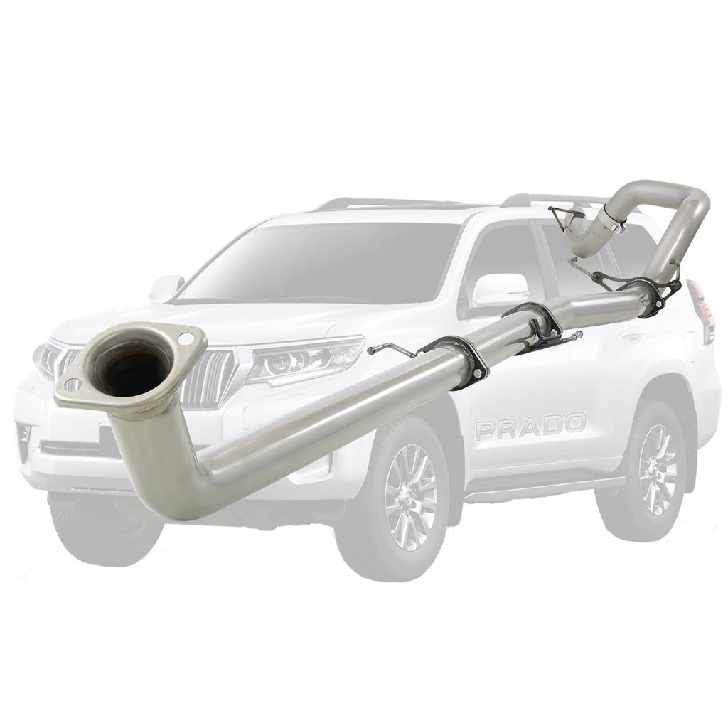 TOYOTA PRADO GUN150R 2.8L TD 3" STAINLESS DPF-BACK PIPE ONLY EXHAUST SYSTEM