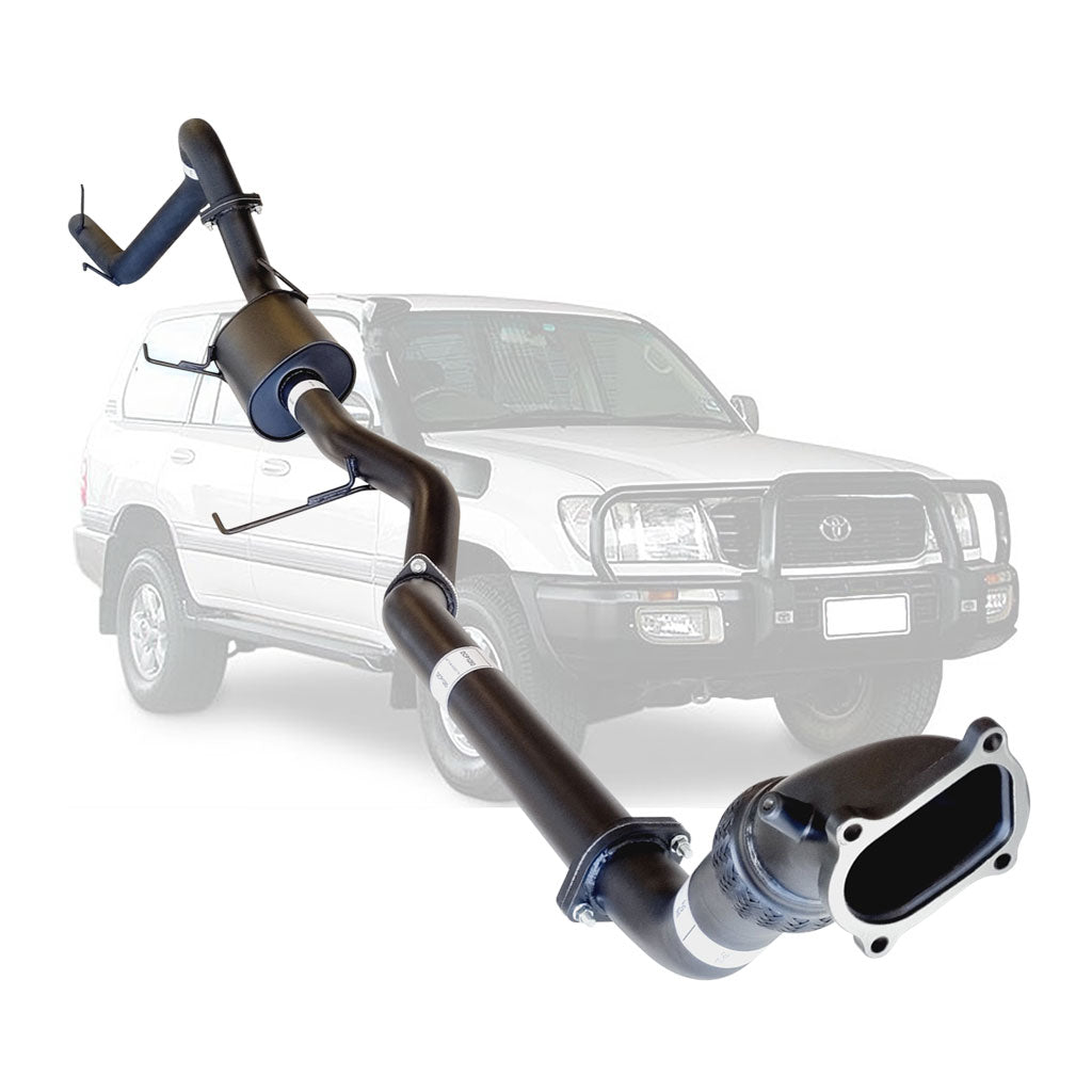 TOYOTA LANDCRUISER 100 SERIES HD100R WAGON 4.2L 3" 1HD TURBO BACK EXHAUST MUFFLER NO CAT