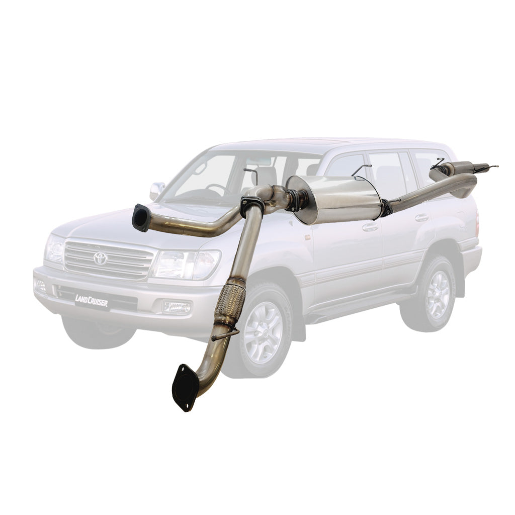 TOYOTA LANDCRUISER 100 SERIES UZJ100R WAGON 4.7L 3" STAINLESS STEEL CATBACK EXHAUST WITH MUFFLER