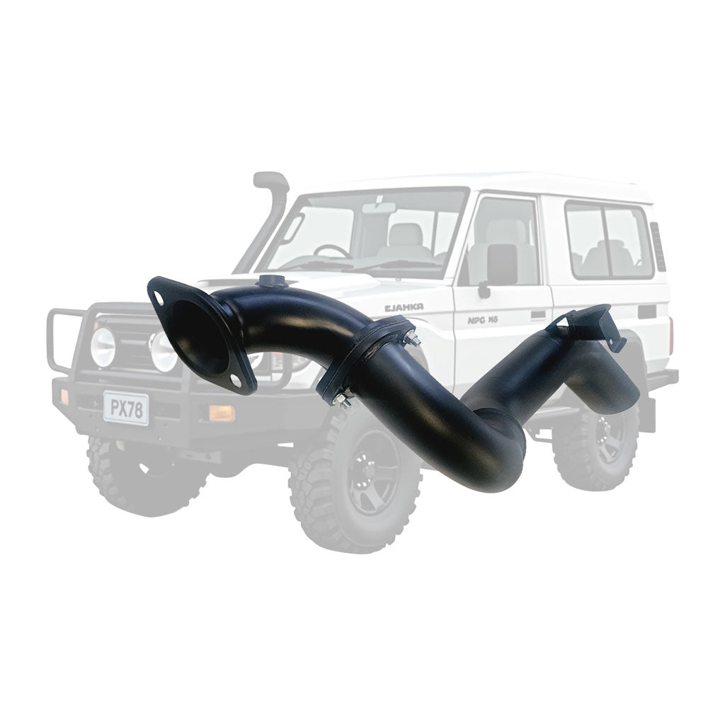 4" Stainless Steel DPF Back Exhaust for Toyota Landcruiser 78 Series Troop Carrier VDJ 4.5L with Pipe Only Side Exit Tailpipe