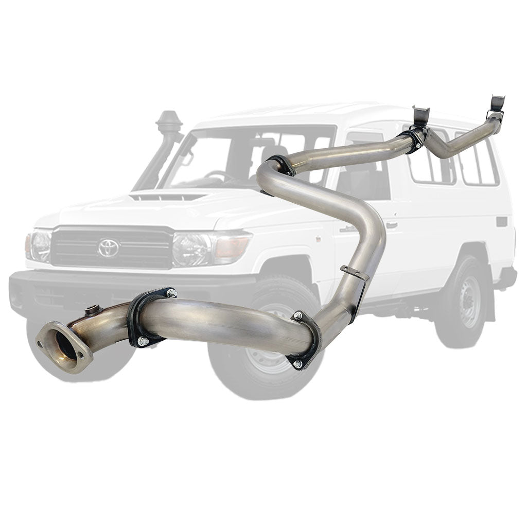 3" Stainless DPF Back Exhaust for Toyota Landcruiser Troop Carrier 78 Series VDJ 4.5L V8 with Pipe Only