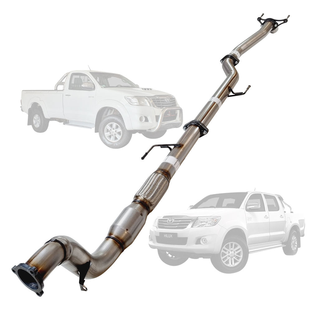 TOYOTA HILUX KUN16/26 3L 1KD-FTV D4D 2005 - 9/2015 3" STAINLESS TURBO BACK EXHAUST CAT & DIFF DUMP TAILPIPE