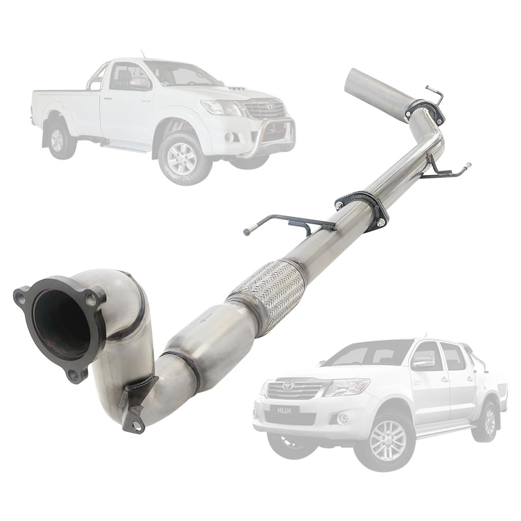 TOYOTA HILUX N70 SERIES 3.0L 1KD-FTV D4D 2005 - 9/2015 STAINLESS TURBO BACK 3 INCH EXHAUST WITH CAT TO 3.5" SIDE PIPE EXIT