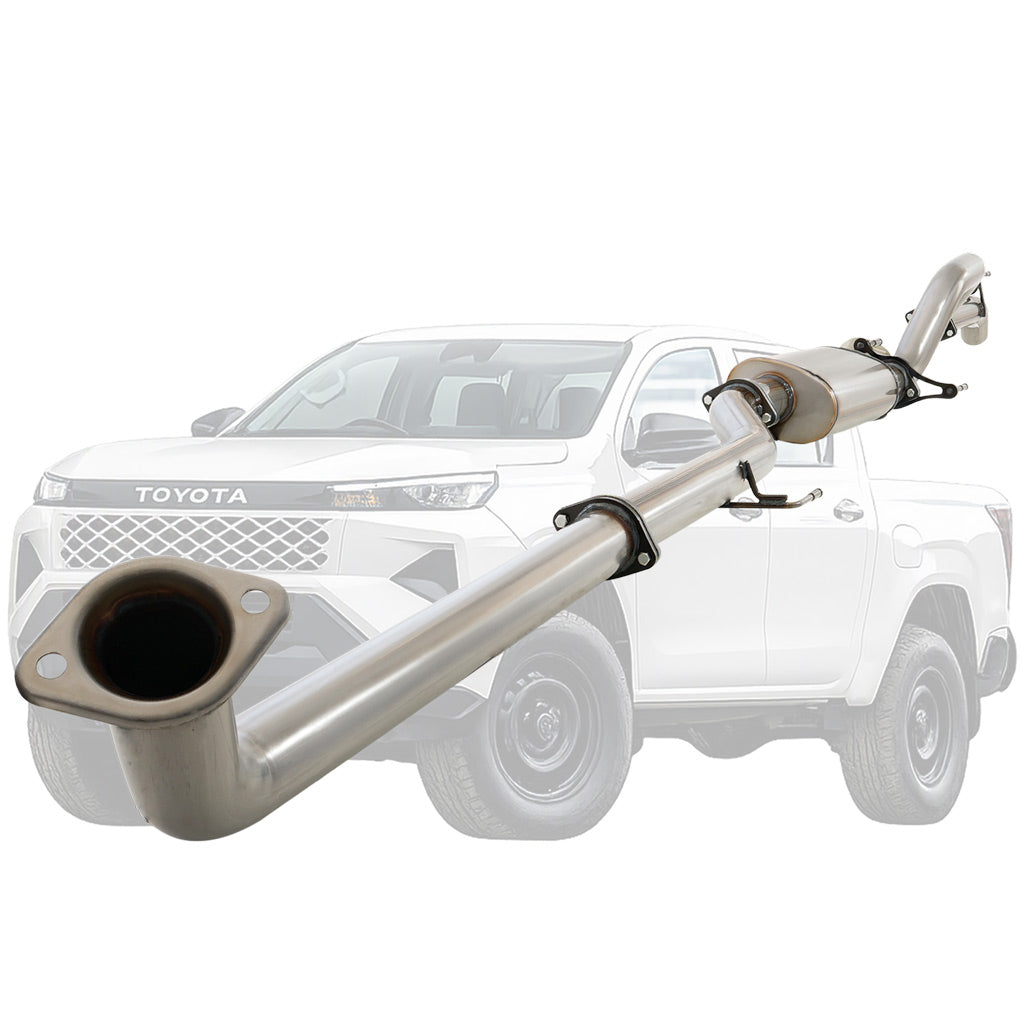 TOYOTA HILUX N90 2.8L 2026 3" STAINLESS DPF BACK EXHAUST WITH MUFFLER ONLY