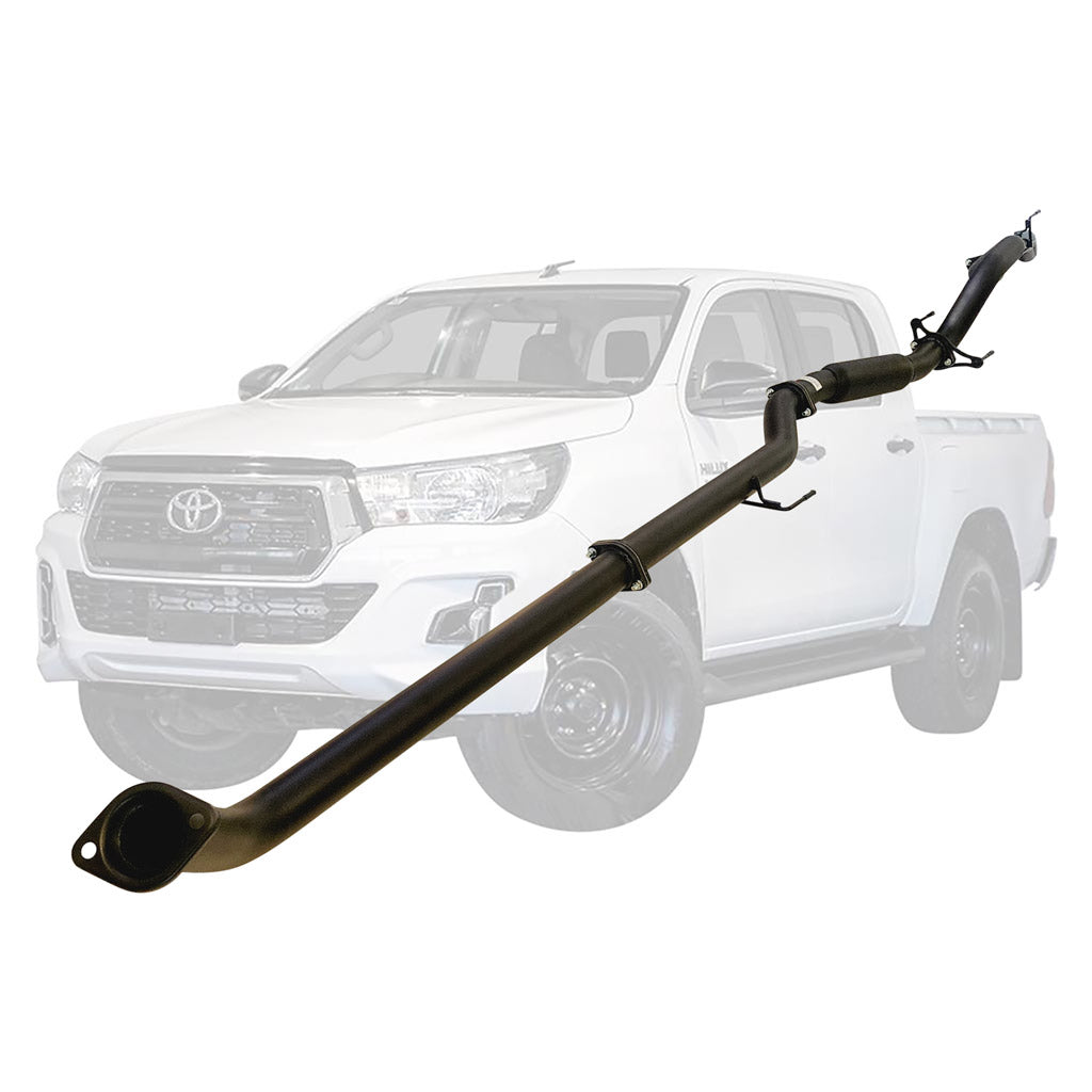 TOYOTA HILUX GUN122/125R 2.4L 2GD-FTVTD 2017 ON 3" #DPF# BACK EXHAUST WITH HOTDOG ONLY NEW VERSION