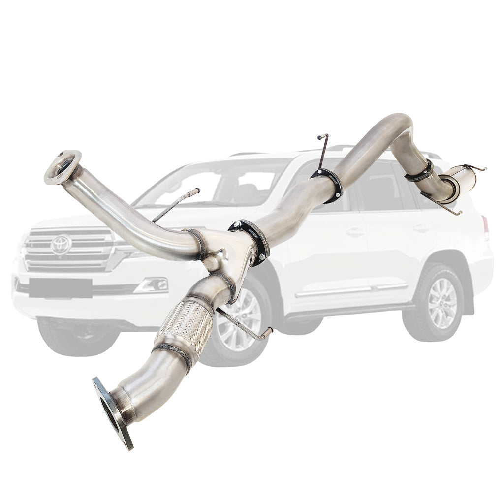 TOYOTA LANDCRUISER 200 SERIES 4.5L 1VD-FTV 08/2015 ON 4" STAINLESS DPF BACK EXHAUST WITH RESSO ONLY