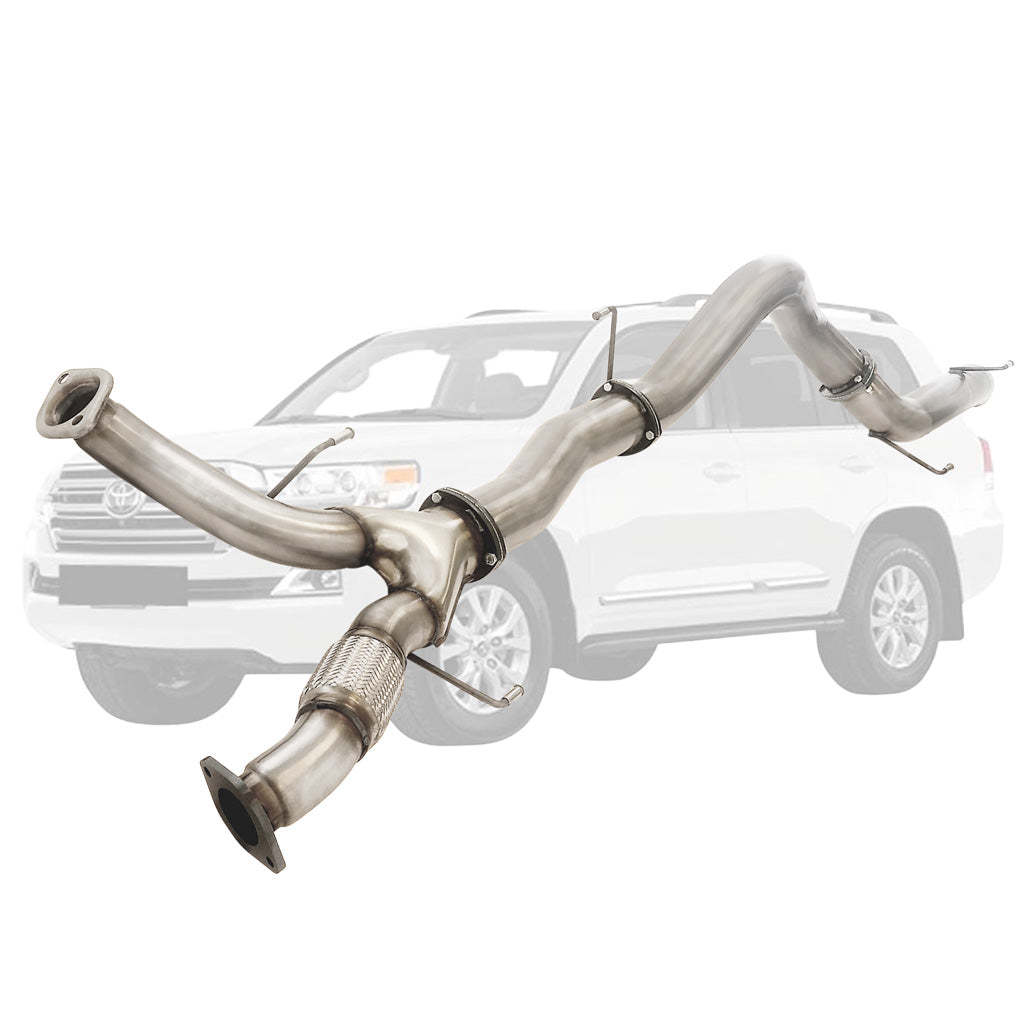 TOYOTA LANDCRUISER 200 SERIES 4.5L 1VD-FTV 08/2015 ON 4" STAINLESS # DPF BACK # EXHAUST WITH PIPE ONLY