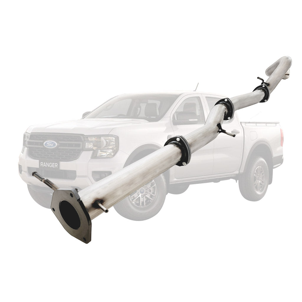 FORD RANGER NEXT GEN 3L V6 TD 2022 ON 3.5" # DPF # BACK STAINLESS EXHAUST WITH PIPE ONLY
