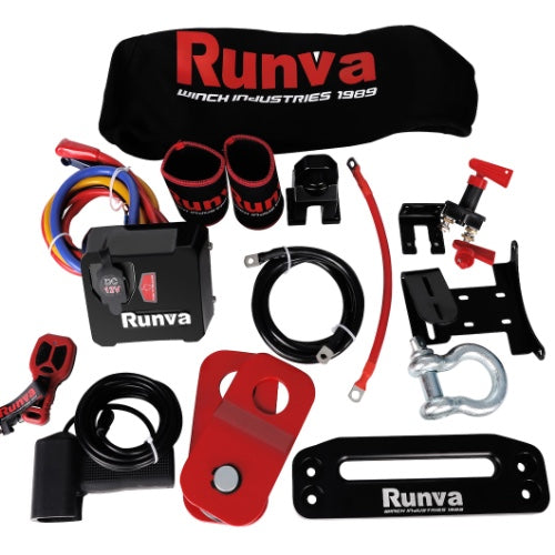 Runva 11XP Premium Winch 12V With Synthetic Rope & Accessory Kit