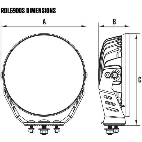 Roadvision Stealth 9in LED Driving Spot Lights + Halo Ring