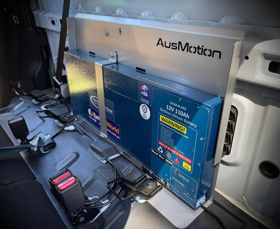 AusMotion Universal Lithium Battery Mount Suit 3rd Gen BT-50/D-Max & Np300/D23 Navara