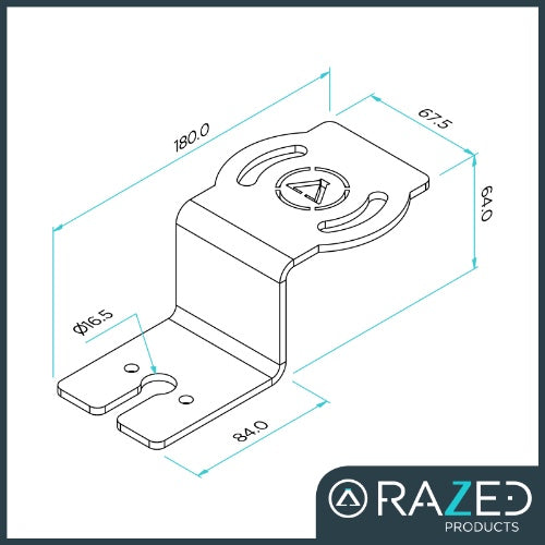 Razed Products Roof Rack Antenna/Sand Flag Mount