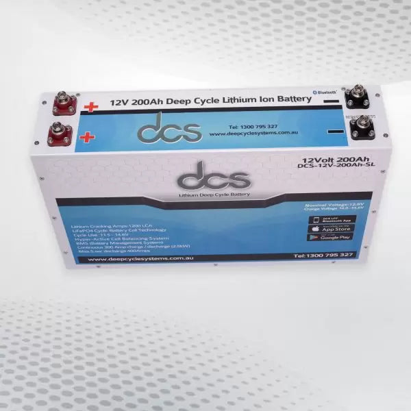DCS 12V 200AH Slimline Lithium Battery W/Bluetooth