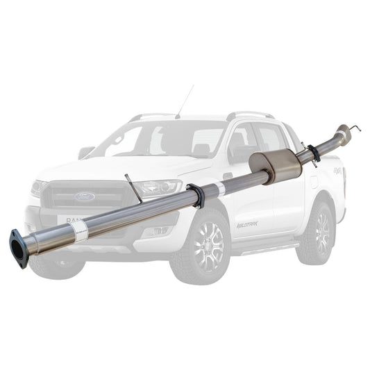 FORD RANGER PX 2.2L 10/2016 ON 3" # DPF # BACK STAINLESS EXHAUST WITH MUFFLER ONLY