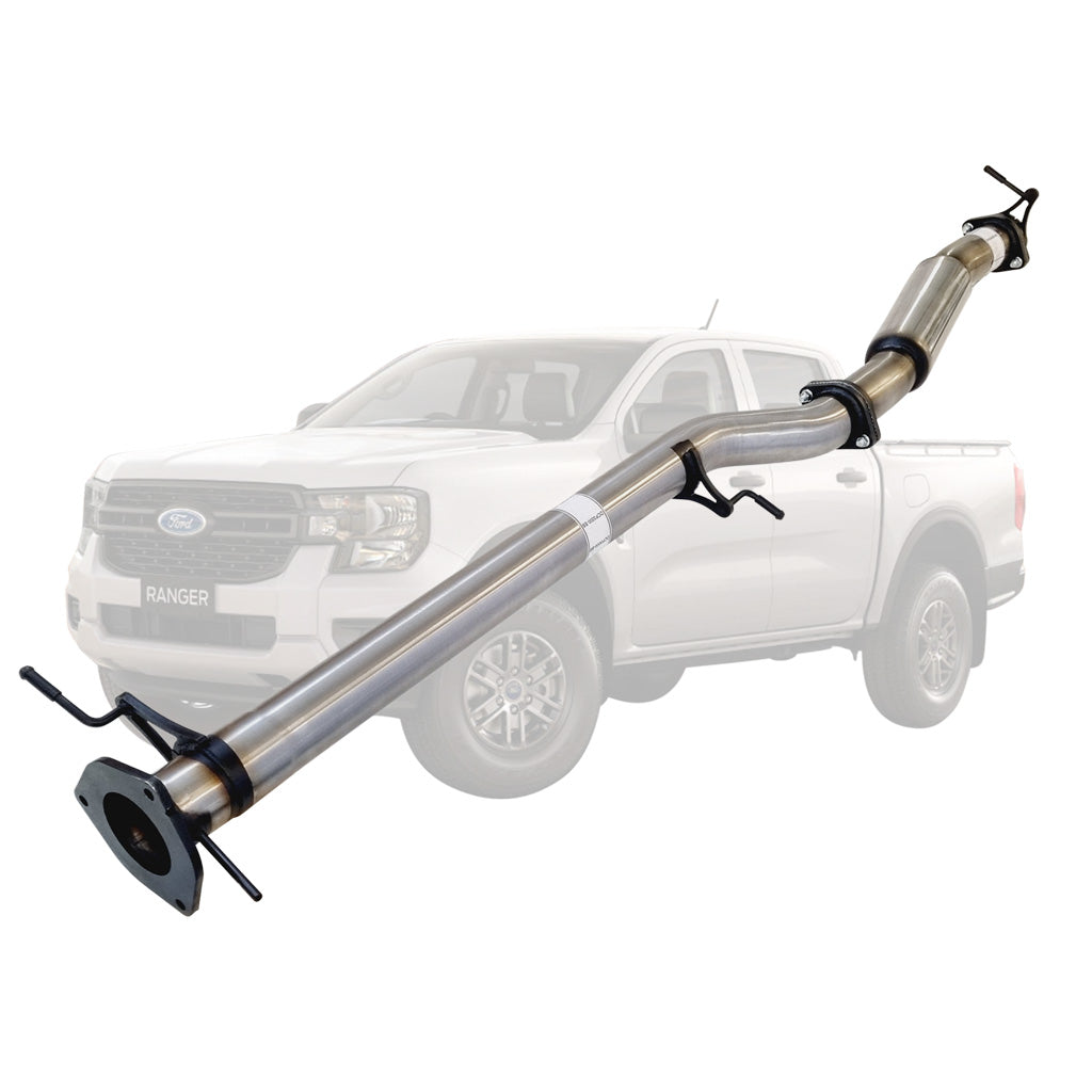 FORD RANGER NEXT GEN V6 3L TURBO DIESEL 2022 > 3" # DPF # BACK STAINLESS EXHAUST WITH HOTDOG  ONLY DIFF DUMP EXIT