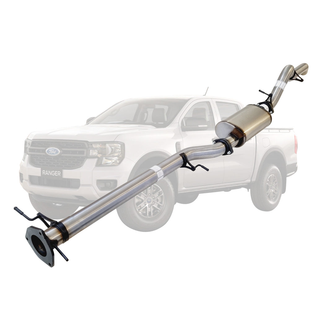 FORD RANGER NEXT GEN 3L V6 TD 2022 ON 3" # DPF # BACK STAINLESS STEEL EXHAUST WITH MUFFLER ONLY
