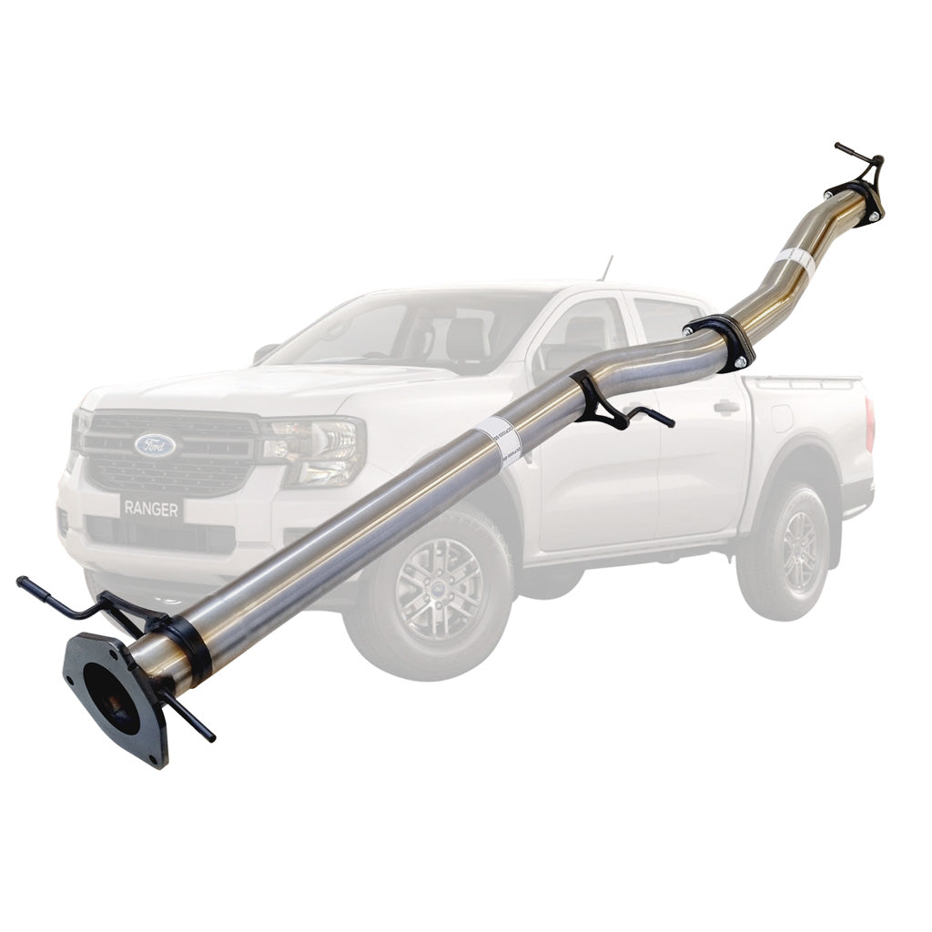 FORD RANGER NEXT GEN V6 3L TURBO DIESEL 2022 > 3" # DPF # BACK STAINLESS EXHAUST WITH PIPE ONLY & DIFF DUMP