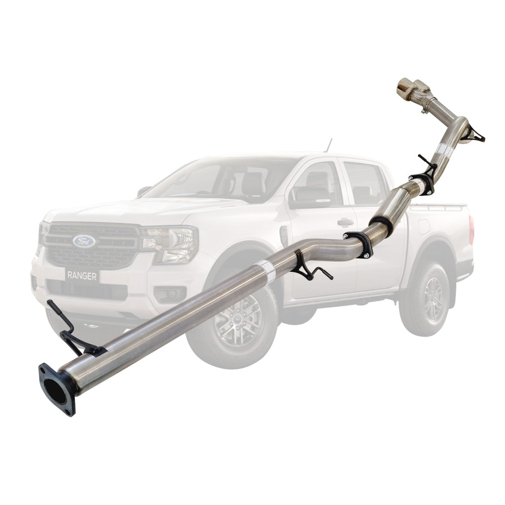 FORD RANGER NEXT GEN 4CYL 2L BI-TURBO 2022 On 3" DPF BACK STAINLESS EXHAUST WITH HOTDOG ONLY TWIN TIP SIDE EXIT