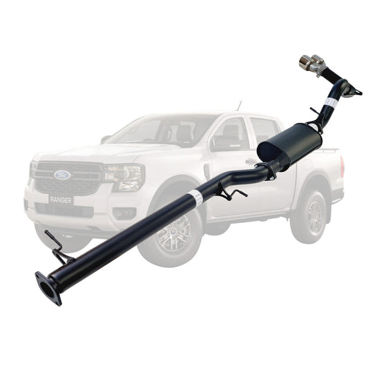 FORD RANGER NEXT GEN 4CYL 2L BI-TURBO 2022 > 3" # DPF # BACK EXHAUST WITH MUFFLER ONLY TWIN TIP SIDE EXIT