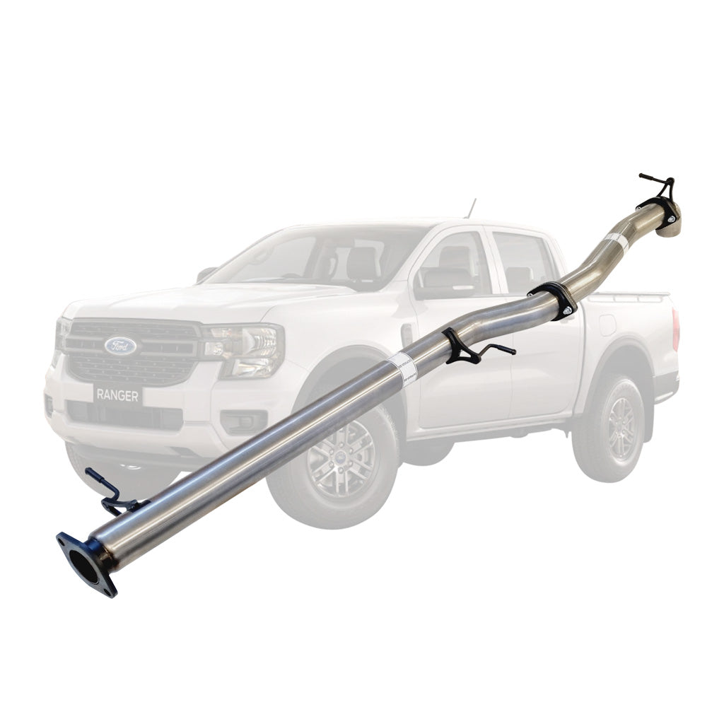 FORD RANGER NEXT GEN 4CYL 2L BI-TURBO 2022 On 3" DPF BACK STAINLESS EXHAUST WITH PIPE ONLY DIFF DUMP EXIT