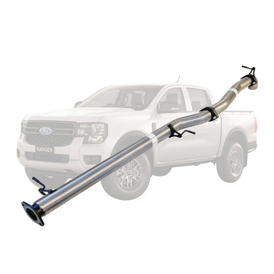 FORD RANGER NEXT GEN 4CYL 2L BI-TURBO 2022 On 3" DPF BACK STAINLESS EXHAUST WITH PIPE ONLY DIFF DUMP EXIT