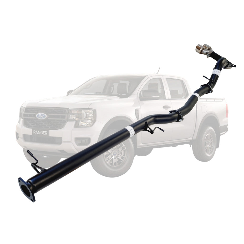 FORD RANGER NEXT GEN 4CYL 2L BI-TURBO 2022 > 3" # DPF # BACK EXHAUST WITH PIPE ONLY TWIN TIP SIDE EXIT