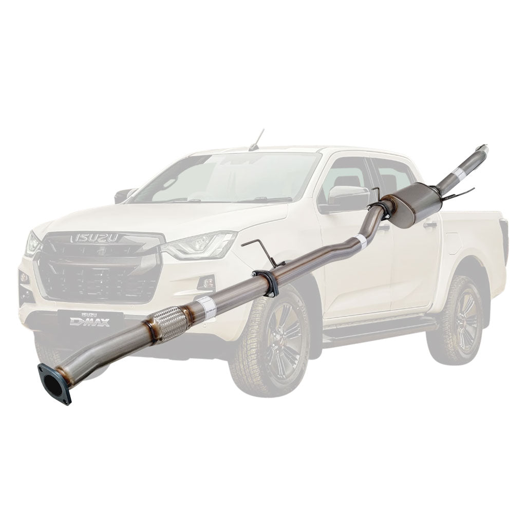 ISUZU D-MAX 3.0L 4JJ3-TCX 2020 Onwards 3" STAINLESS # DPF # BACK EXHAUST WITH MUFFLER
