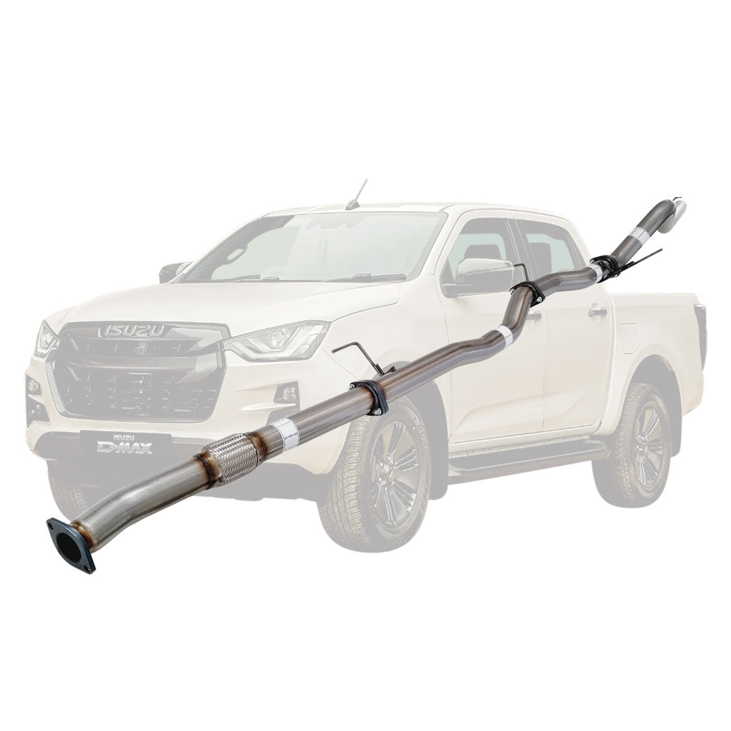 ISUZU D-MAX TF 3.0L 4JJ3-TCX 2020 ON 3" STAINLESS # DPF # BACK EXHAUST WITH PIPE ONLY
