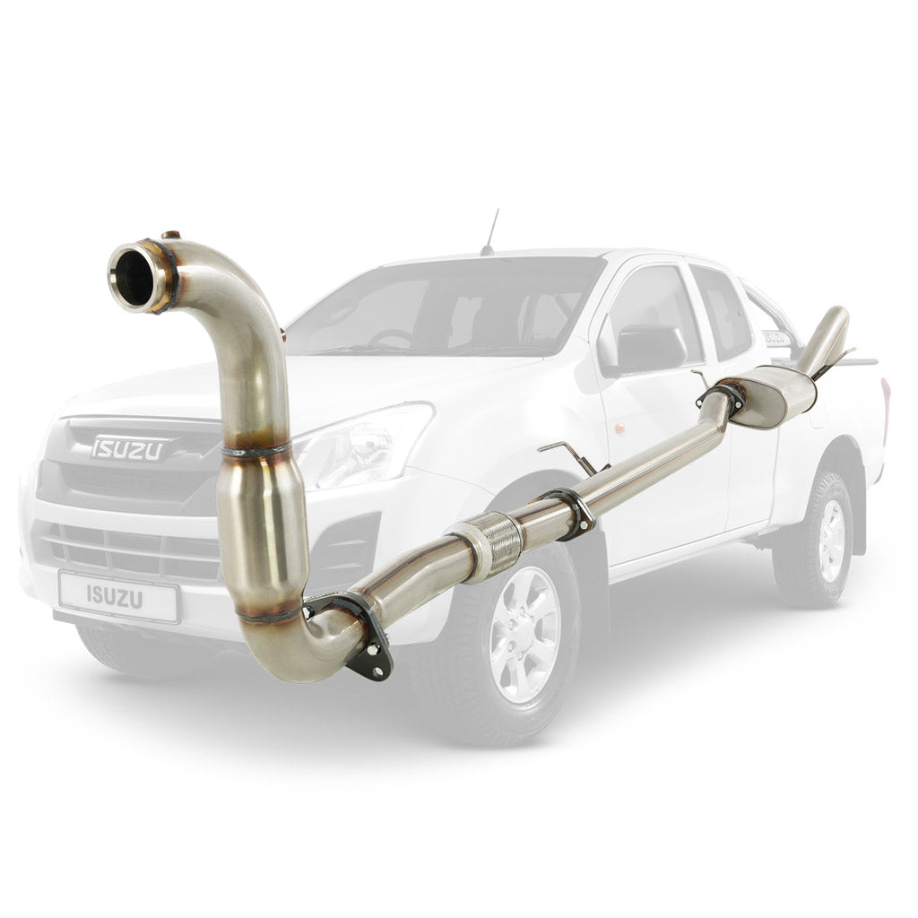 ISUZU D-MAX TF 3.0L 4JJ1-TCX 09/2016 TO 10/2019 3" TURBO BACK DPF DELETE STAINLESS EXHAUST WITH CAT AND MUFFLER
