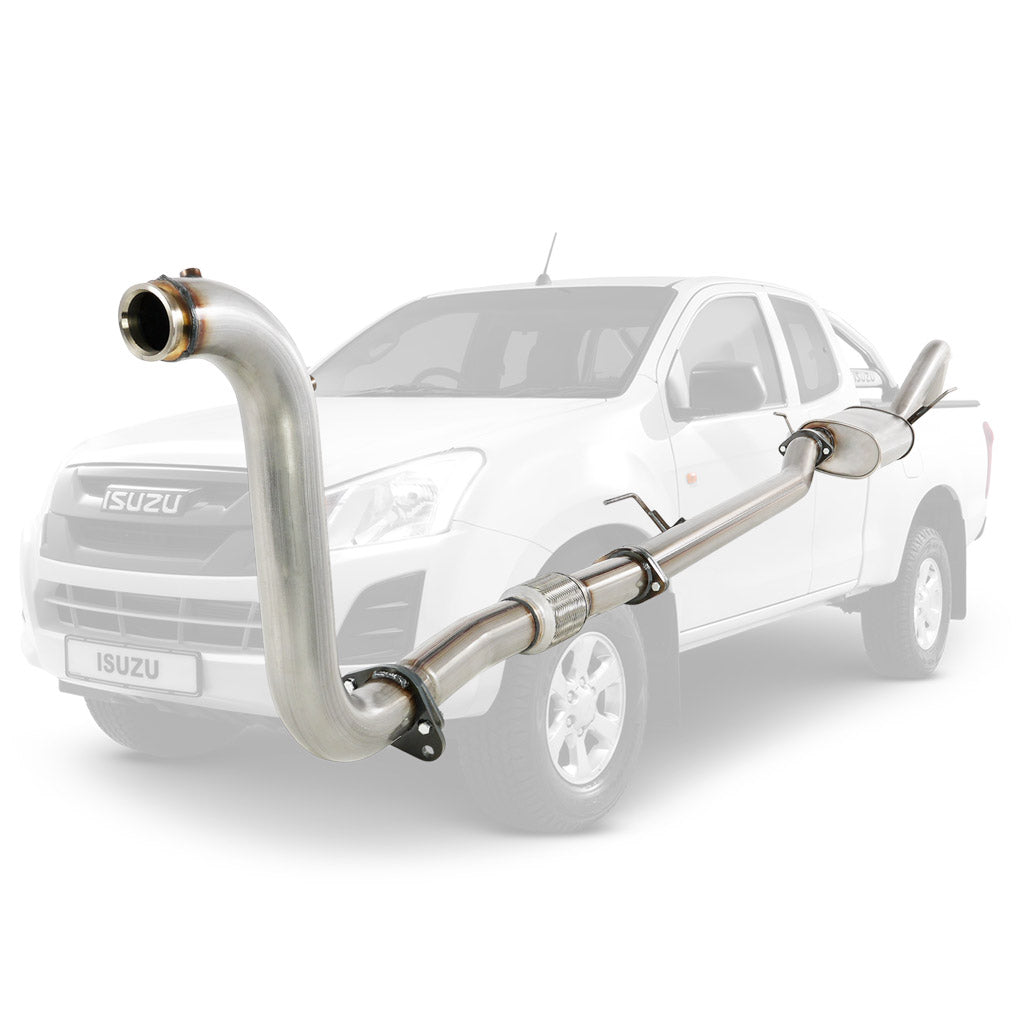 ISUZU D-MAX TF 3.0L 4JJ1-TCX 09/2016 TO 10/2019 3" TURBO BACK DPF DELETE STAINLESS EXHAUST WITH MUFFLER ONLY