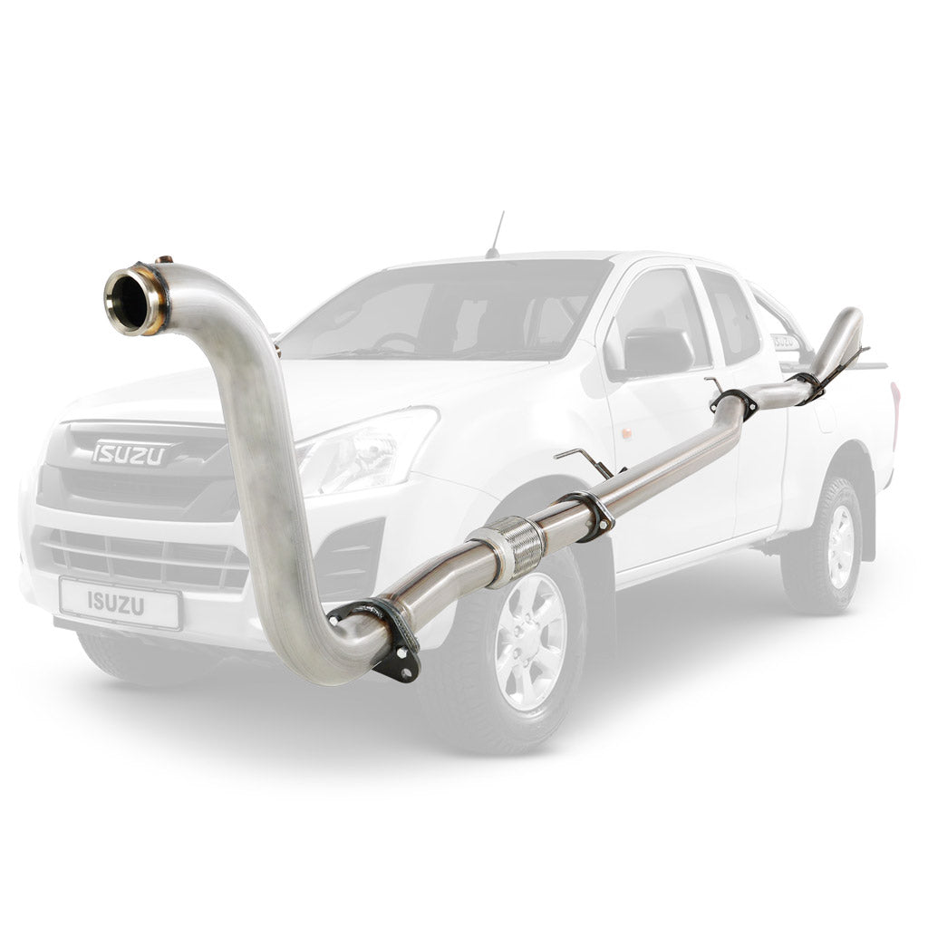 ISUZU D-MAX TF 3.0L 4JJ1-TCX 09/2016 To 10/2019 3" TURBO BACK DPF DELETE STAINLESS EXHAUST WITH PIPE ONLY