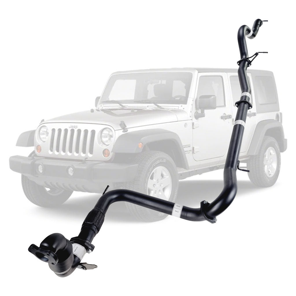 3 Inch Full Exhaust for Jeep JK Wrangler 2.8lt CRD 07 to 10 with Pipe and Cat (4 Door Models)