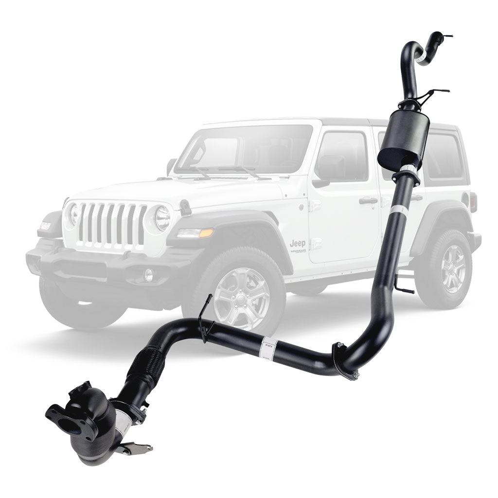 3 Inch Full Exhaust for Jeep JK Wrangler 2.8lt DPF 10 to 15 with Muffler and Cat (4 Door Models)