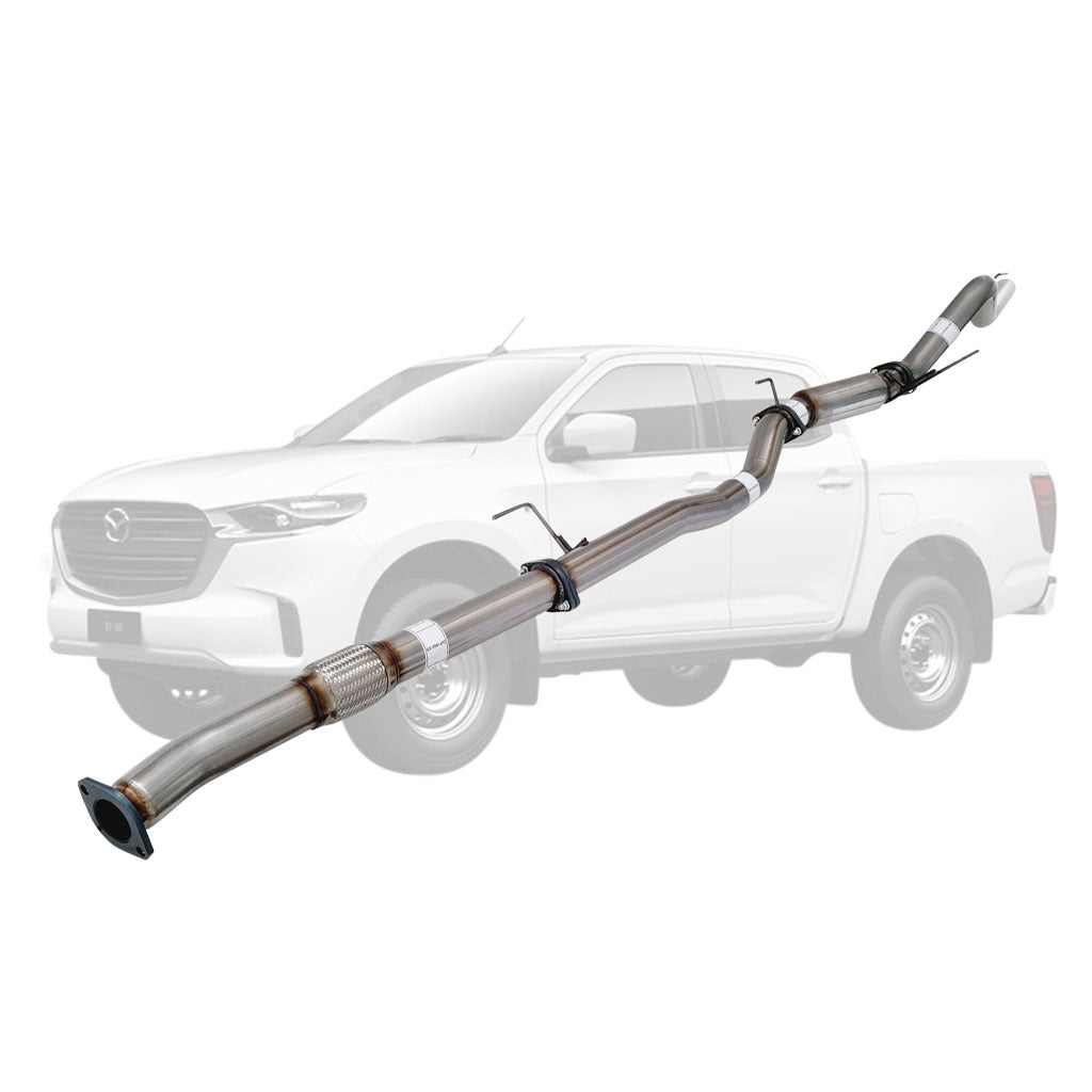 MAZDA BT50 TF 3.0L 4JJ3-TCX 2021 ON 3" STAINLESS # DPF # BACK EXHAUST WITH HOTDOG
