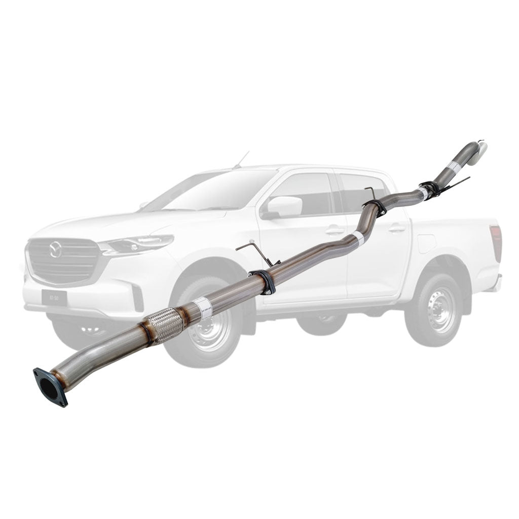 MAZDA BT50 TF 3.0L 4JJ3-TCX 2021 ON 3" STAINLESS # DPF # BACK EXHAUST WITH PIPE ONLY