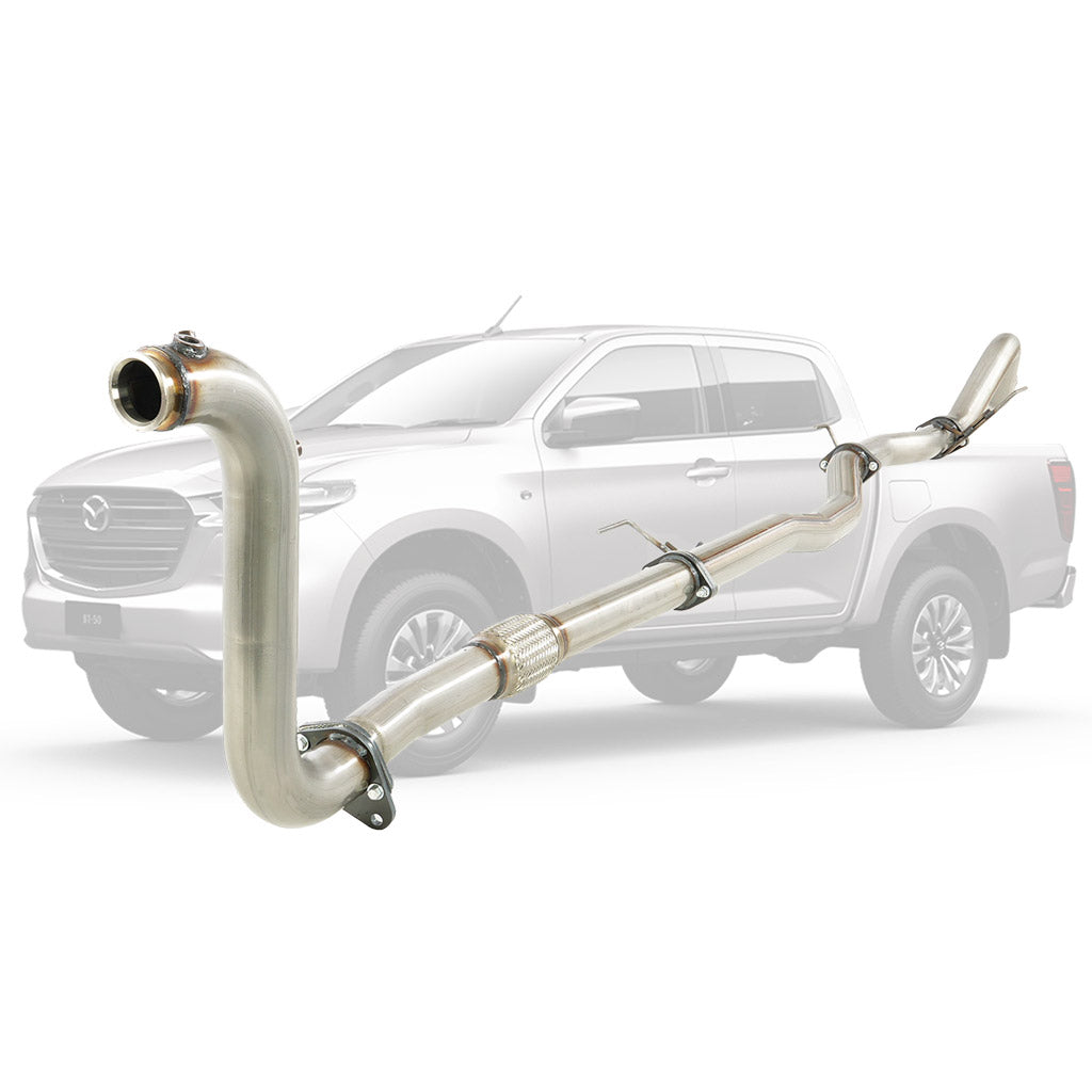 Mazda BT50 B30B 3.0l 4JJ3-TCX 2020 On 3" Stainless Steel Turbo Back DPF Delete With Pipe Only