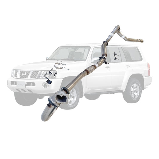 NISSAN PATROL GU 4.2L TD42 96-2006 WAGON 3" TURBO BACK EXHAUST WITH STAINLESS 304 CAST DUMP PIPE & HOTDOG