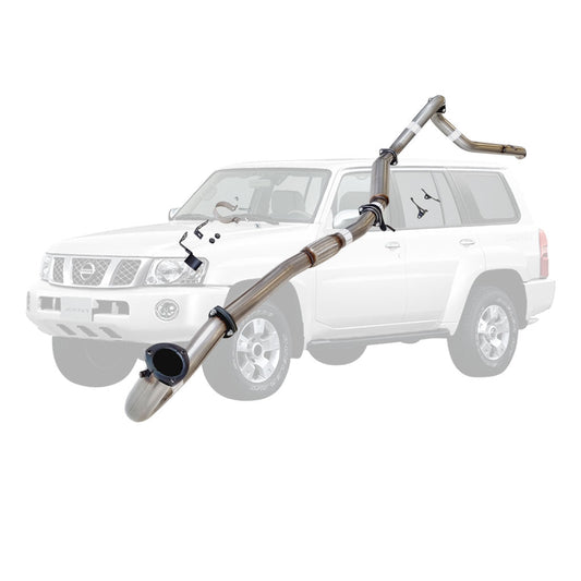 NISSAN PATROL GU 4.2L TD42-T 96-2006 WAGON 3" STAINLESS STEEL EXHAUST WITH HOTDOG ONLY (NO DUMP PIPE inc) use HDP for Dump Pipe